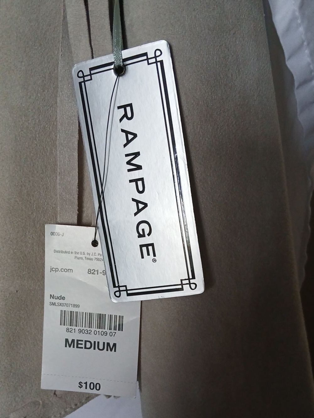 NWT Fun Rampage Cream Fringe Suede-Open Front Jacket (SEE VIDEO) - Picture 6 of 7